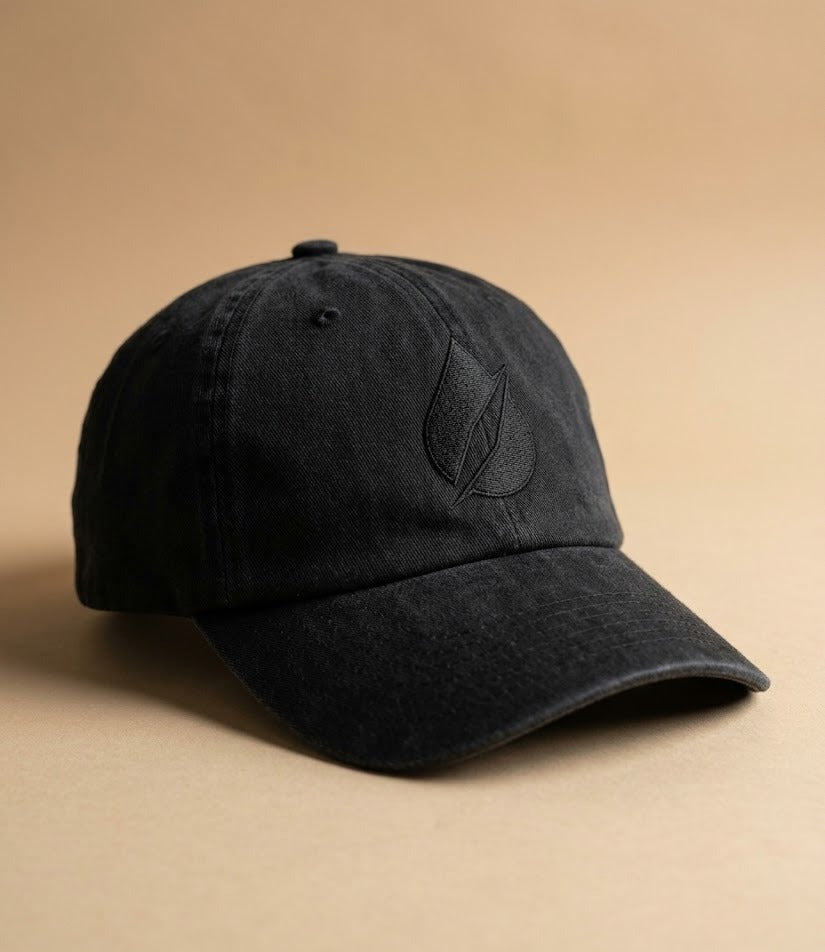 DripCap Vintage Dad Hat Siyah - yan açı