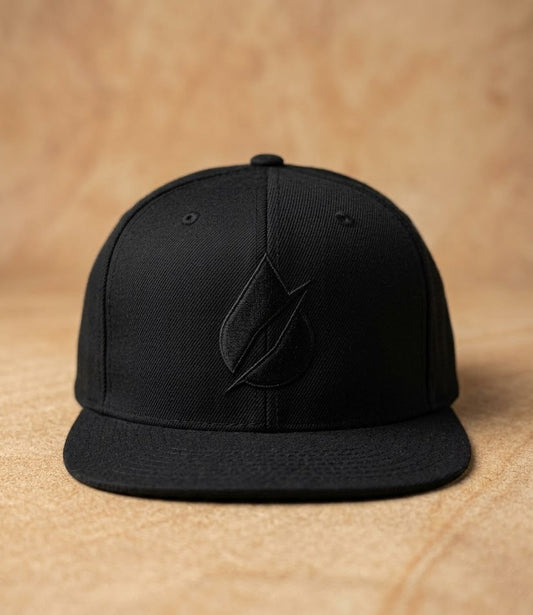 DripCap Classic Snapback Siyah - ön, Damla logo